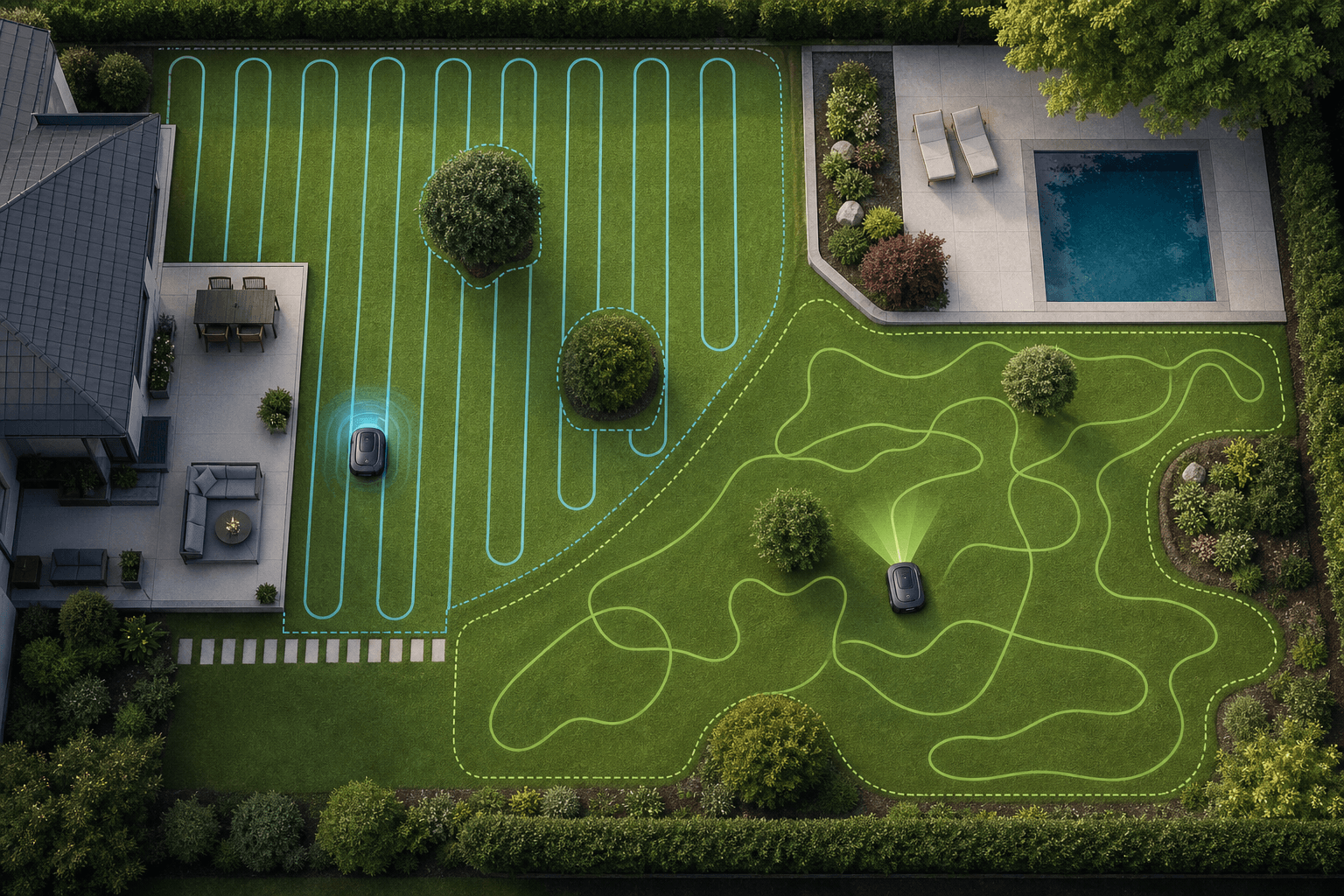 Explainer illustration for RTK vs LiDAR Robot Mower: Which Navigation Fits Your Lawn?
